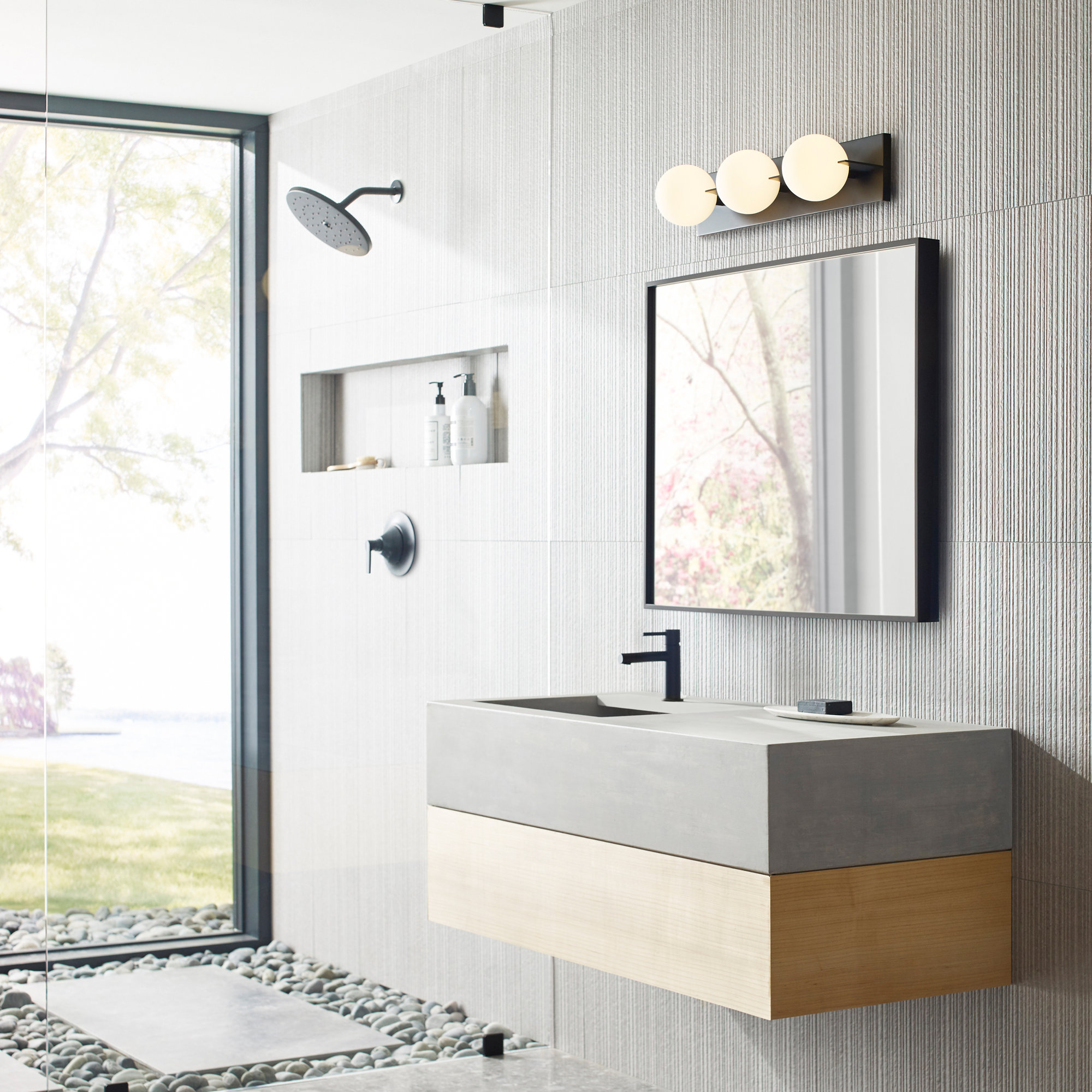 Orbel 3 Light Frosted Dimmable LED Vanity Light - Thumbnail 3